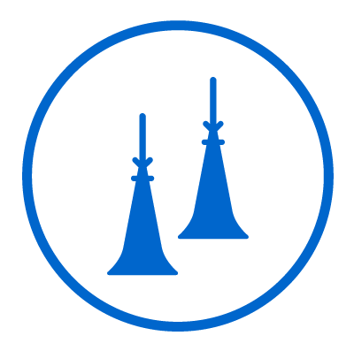TwinSpires blue badge logo icon