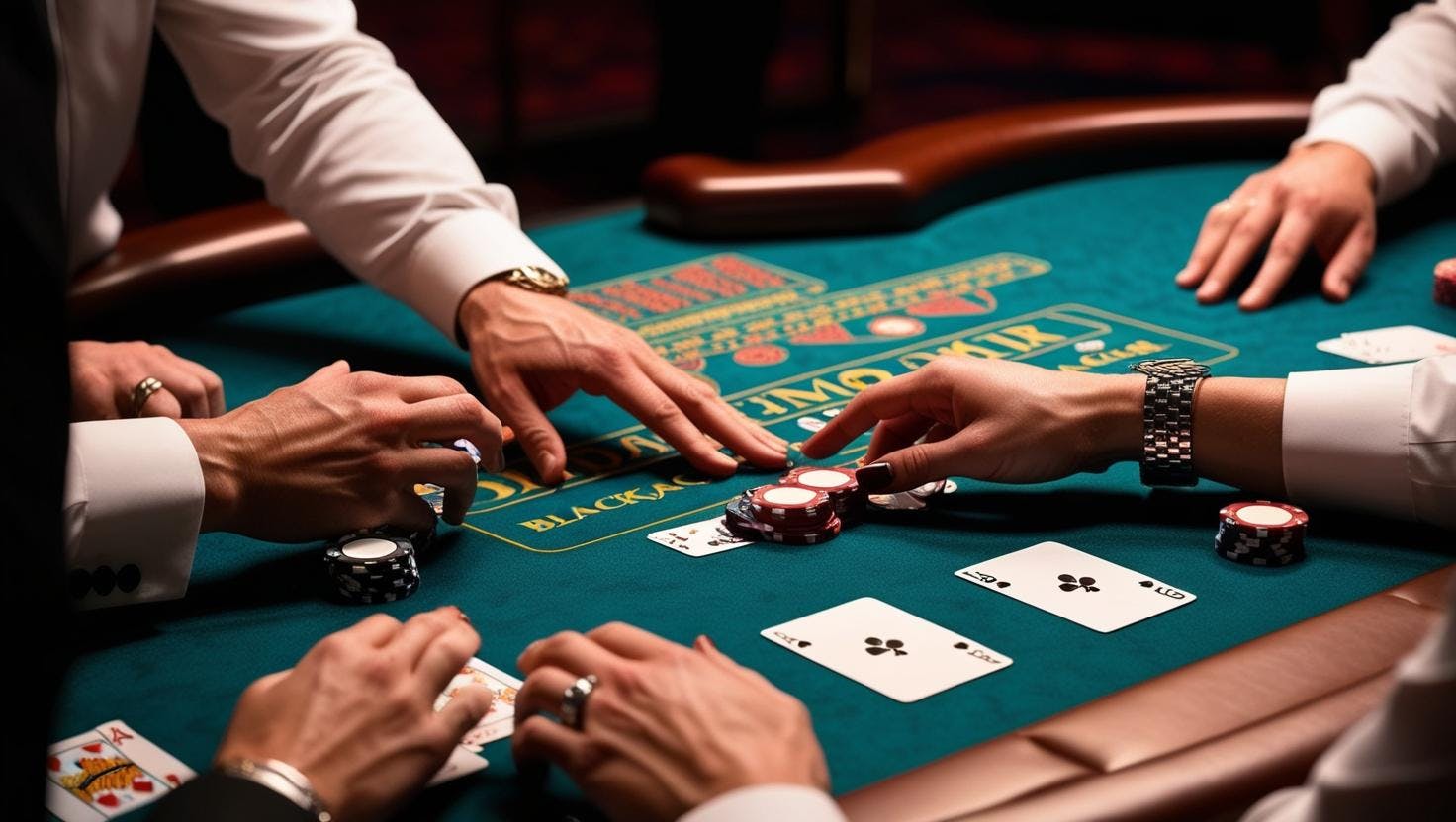 Casino Blackjack game scene