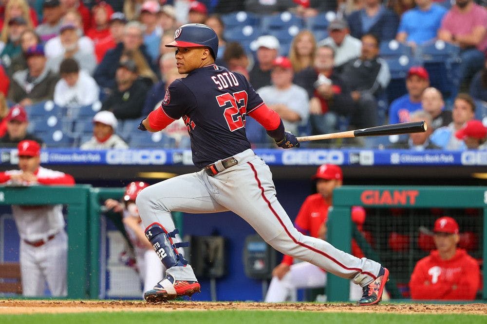 Washington Nationals right fielder Juan Soto (22) in action