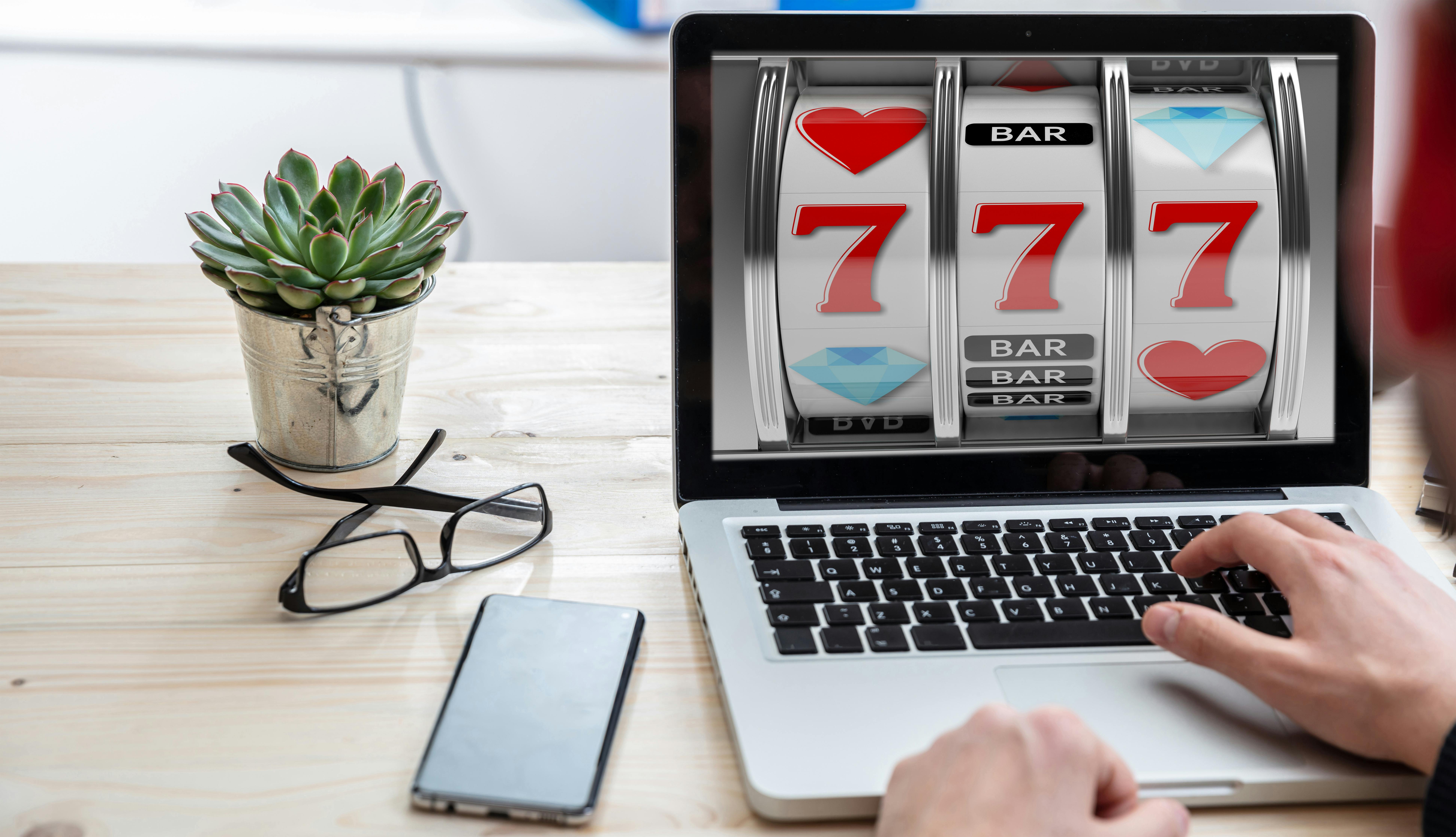 Online slots on a computer screen. 